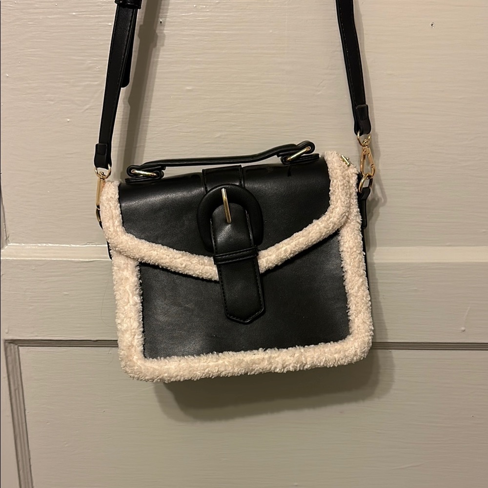 Black and Cream Crossbody Bag